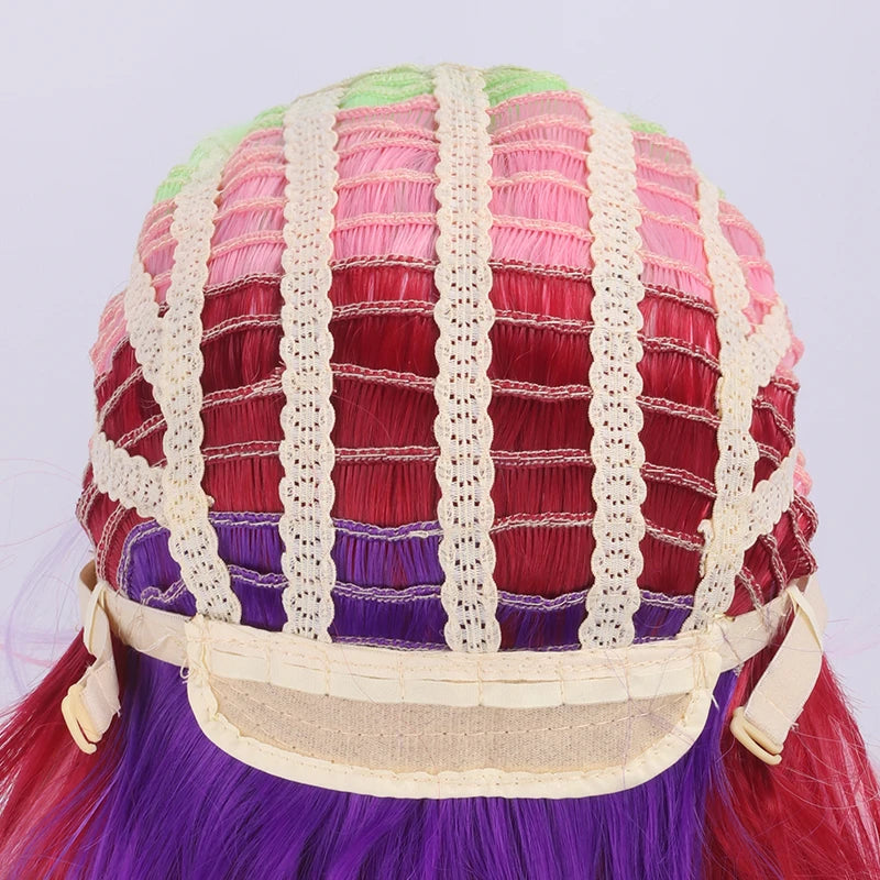 perruque-multicolore-carre-pas-cher