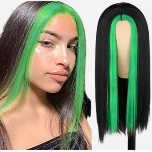 perruque cheveux vert