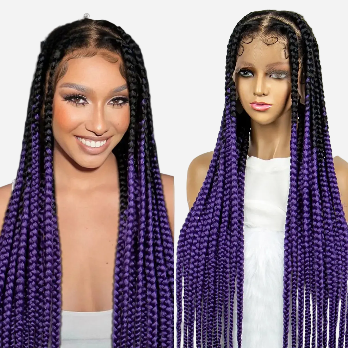 perruque-bicolore-tresse