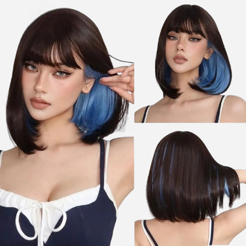 perruque-bleue-courte