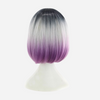 cheveux noir blanc et violet