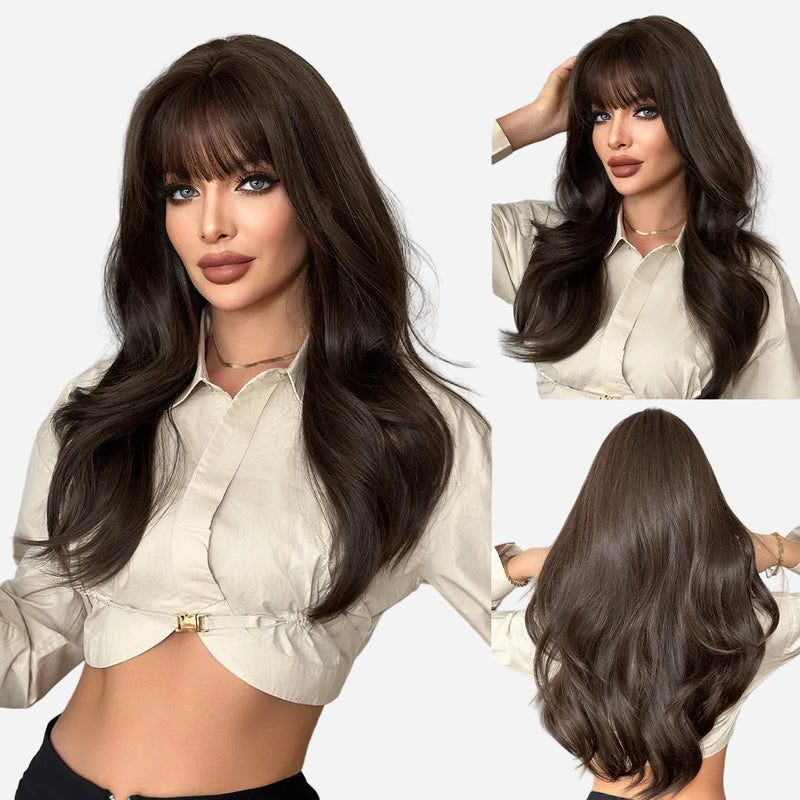 perruque-frange-brun-fonce