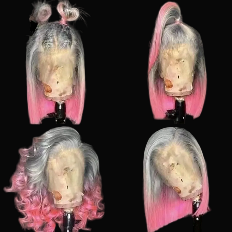 perruque-grise-meches-roses