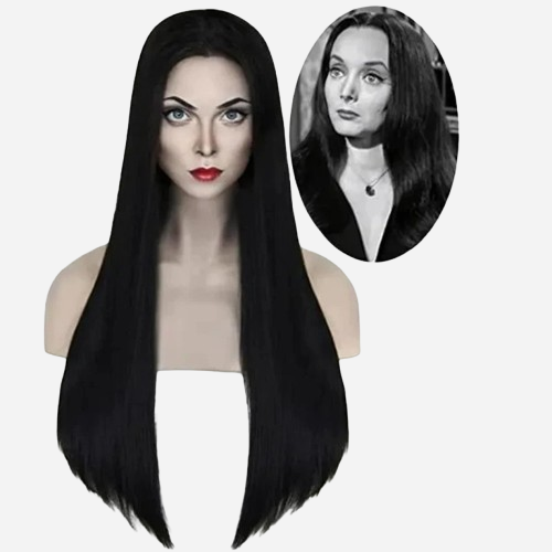 Perruque Cosplay Morticia