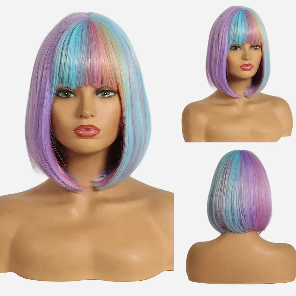 perruque-multicolore-carre-court