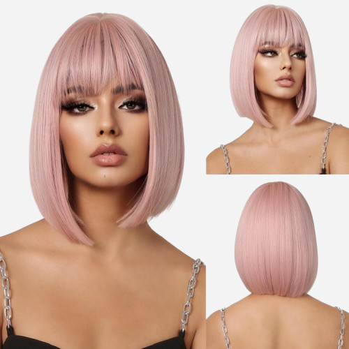 Perruque Rose Hong