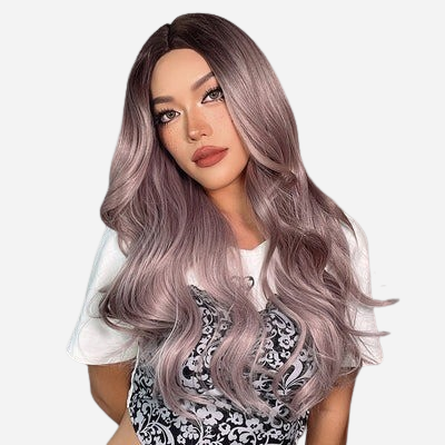 perruque-rose-gris-longue