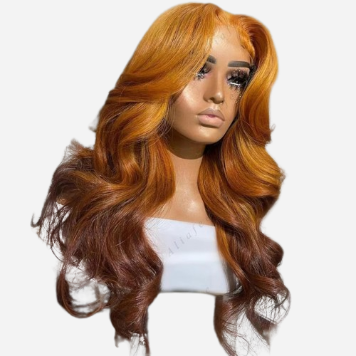 Perruque Longue Rousse Ondulée - 70cm Synthétique, Bonnet Moyen - Neuve Avec étiquettes