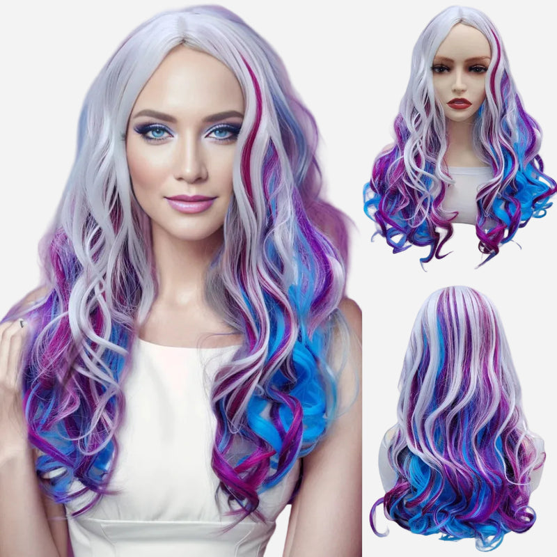 perruque-tricolore-longue-pas-cher