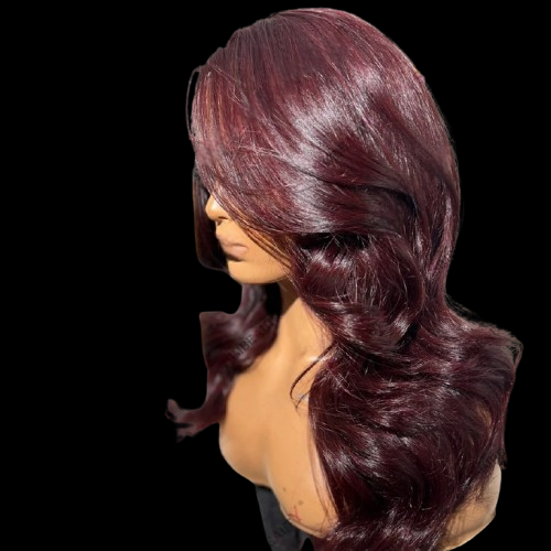 Perruque Rouge Rose Helene