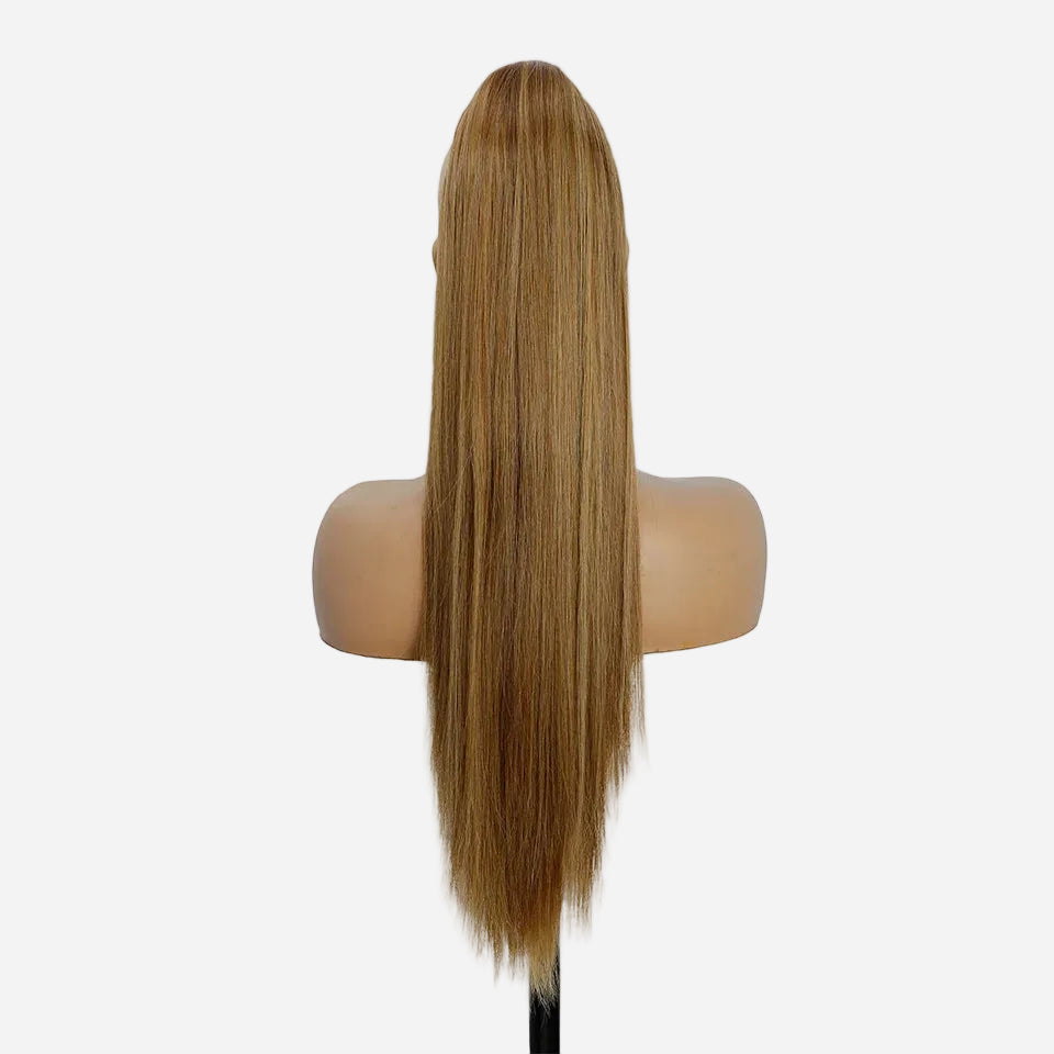 Perruque Synthetique Haute Tolerance Raide Blonde Avec Frange 70cm Perruque Synthetique Haute Tolerance Raide Blonde Avec Frange 70cm