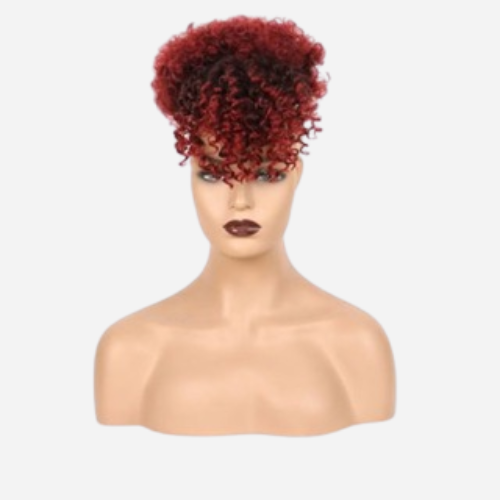 postiche bouclée afro rouge