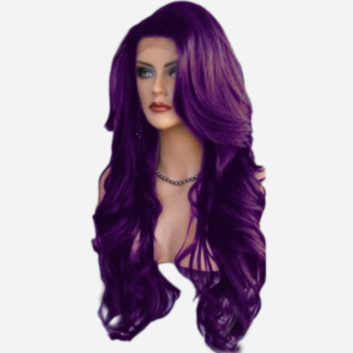 perruque femme de bonne qualité violet