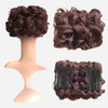 postiche chignon de qualite brun avec des reflets rouge