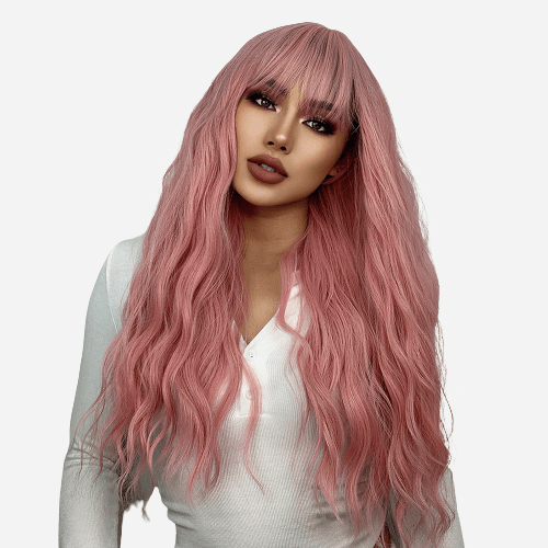 Perruque à Frange Rose Yasmine