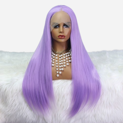 perruque avec des cheveux violet