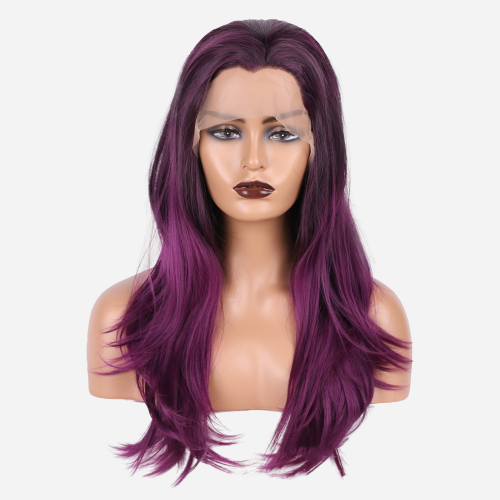 perruque pour femme violette qui se colle 