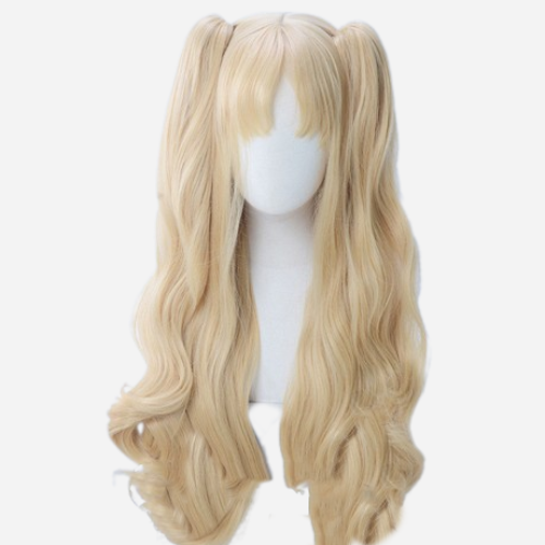 perruque blonde bouclée cosplay