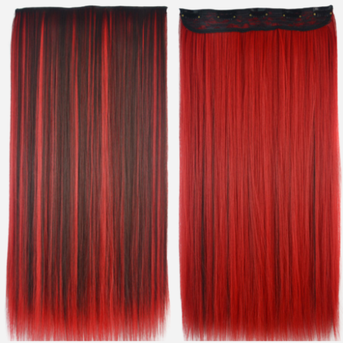 rajout cheveux clip rouge