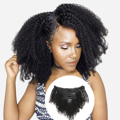 postiche de cheveux afro noir