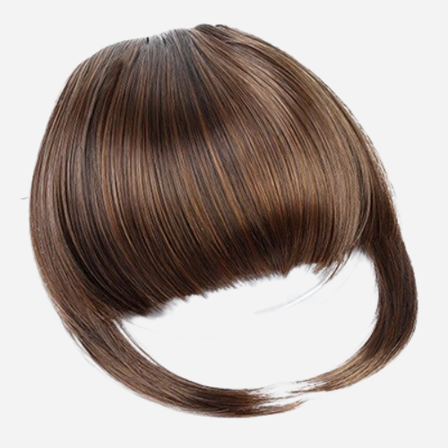 frange cheveux marron