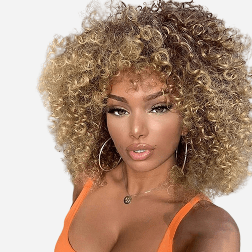 Perruque Afro Blonde Bamby