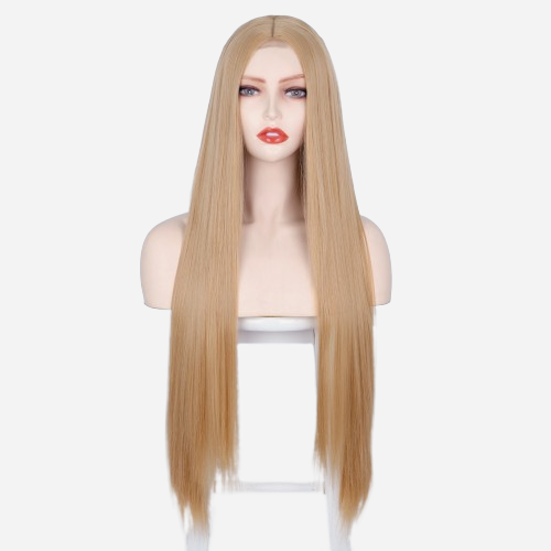 perruque blonde avec des cheveux très long