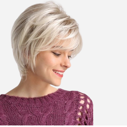 perruque blonde cheveux courts