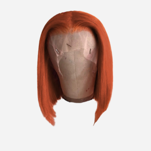 perruque rousse avec des cheveux naturelle