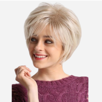 perruque blonde cheveux courts