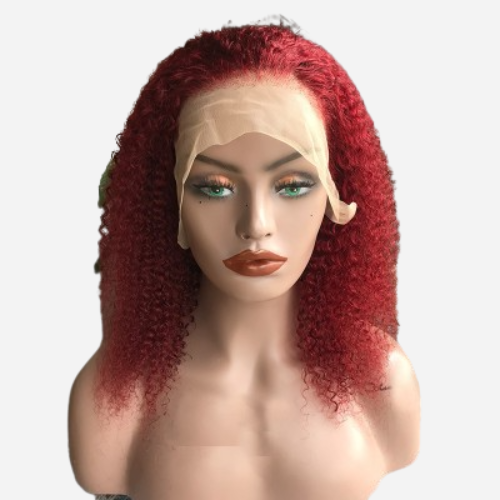 perruque cheveux boucle rouge