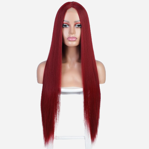 perruque avec des cheveux rouge