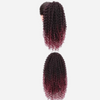 postiche crepus bordeaux rose